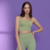 Black Label Signature Life Padded Bra Top Green Tea