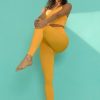 Black Label Signature Two Way Leggings Saffron Yellow 1