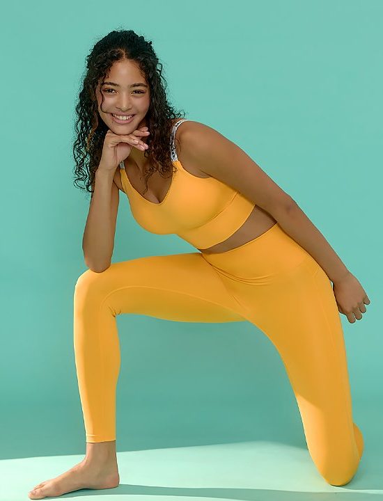 Black Label Signature Two Way Leggings Saffron Yellow