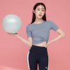 Fresh Feather Twist Crop Short Sleeve Blooming Wash