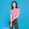Fresh Feather Twist Crop Short Sleeve Glory Pink