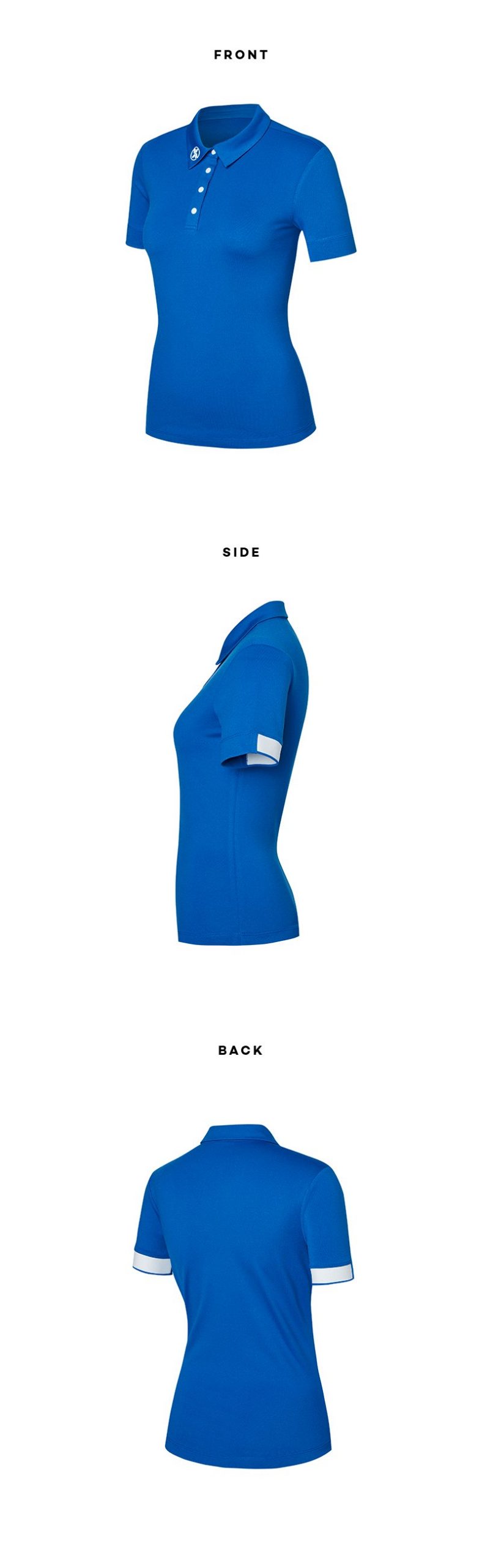 Pique Polo Slim Fit Short Sleeve Ocean Blue 5