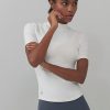 Cotton Like Perfect Fit Short Sleeve Back Ivory 2