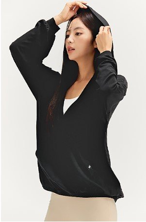 Loose Fit Cover Up Hood Black 2