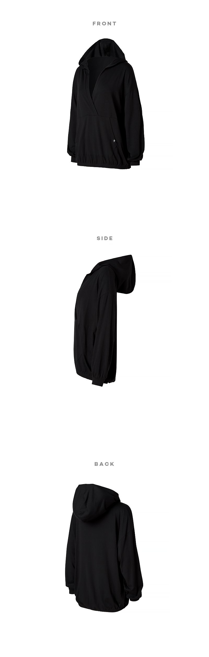 Loose Fit Cover Up Hood Black 6