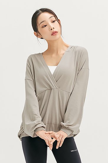 Loose Fit Cover Up Hood Natural Gray 2