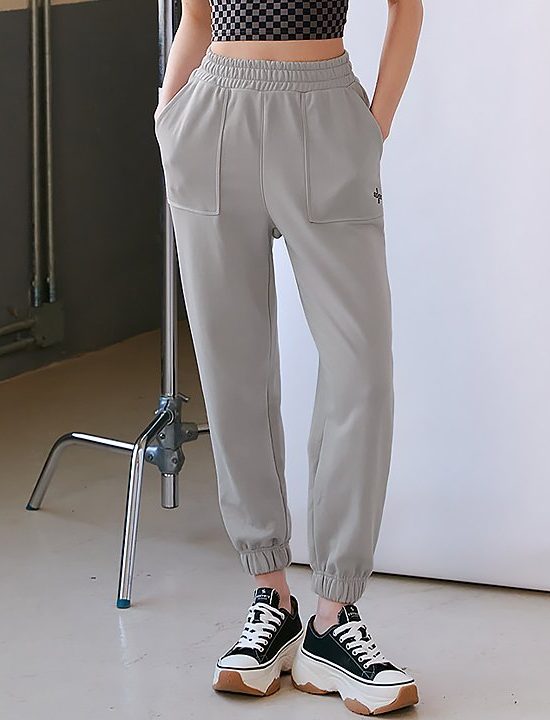 Out Pocket Jogger Pants Oyster Gray