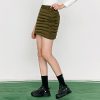 Back Pocket Padded Skirt Olive Khaki