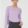 Easy Round Crop Long Sleeve Awesome Lavender 1