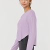 Easy Round Crop Long Sleeve Awesome Lavender 2