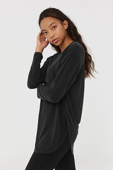 Hip Cover Round Long Sleeve Ash Black 2