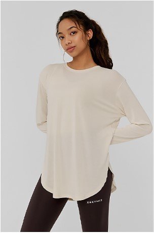 Hip Cover Round Long Sleeve Soy Cream 1