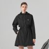 Detachable Hood Raincoat Black