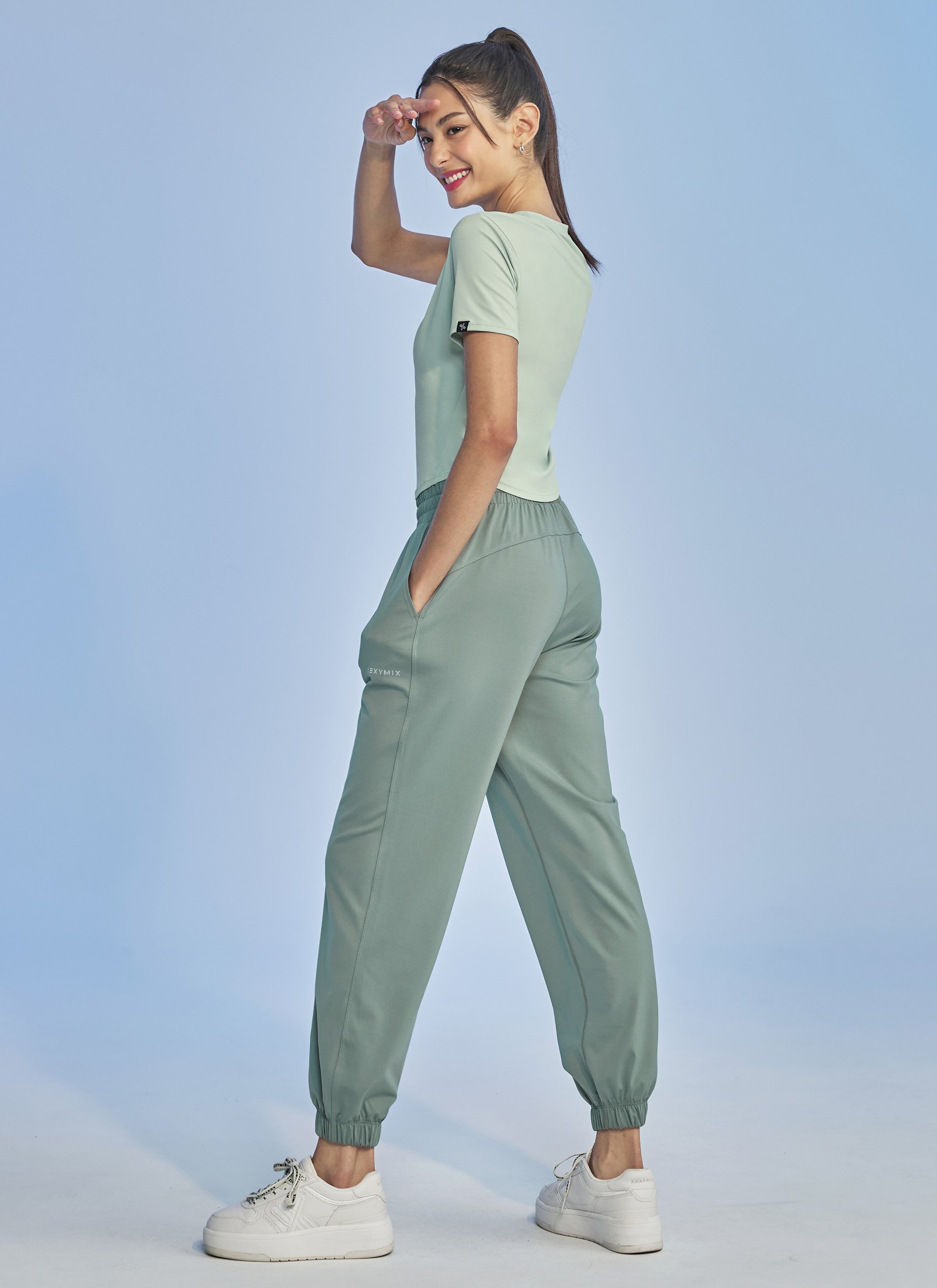 Ice Feather Crop Short Sleeve Mineral Mint 3