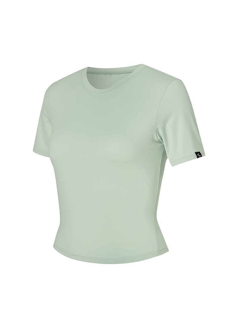 Ice Feather Crop Short Sleeve Mineral Mint 4