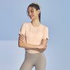 Ice Feather Crop Short Sleeve Sheer Skin