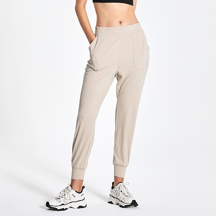 Medium Feather In Band Jogger Pants Mist Beige