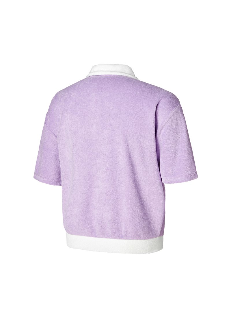 Sporty Terry Color T Shirt Lavender Fog 7