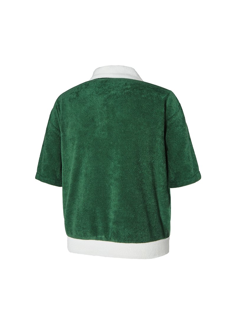 Sporty Terry Color T Shirt Eden Green 4