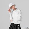 High Neck Dolman Sleeve Wind Jacket White