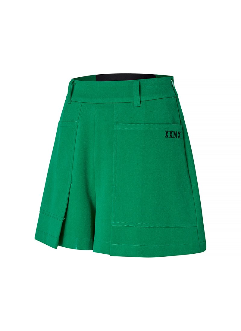A Line Culotte Shorts Green 5