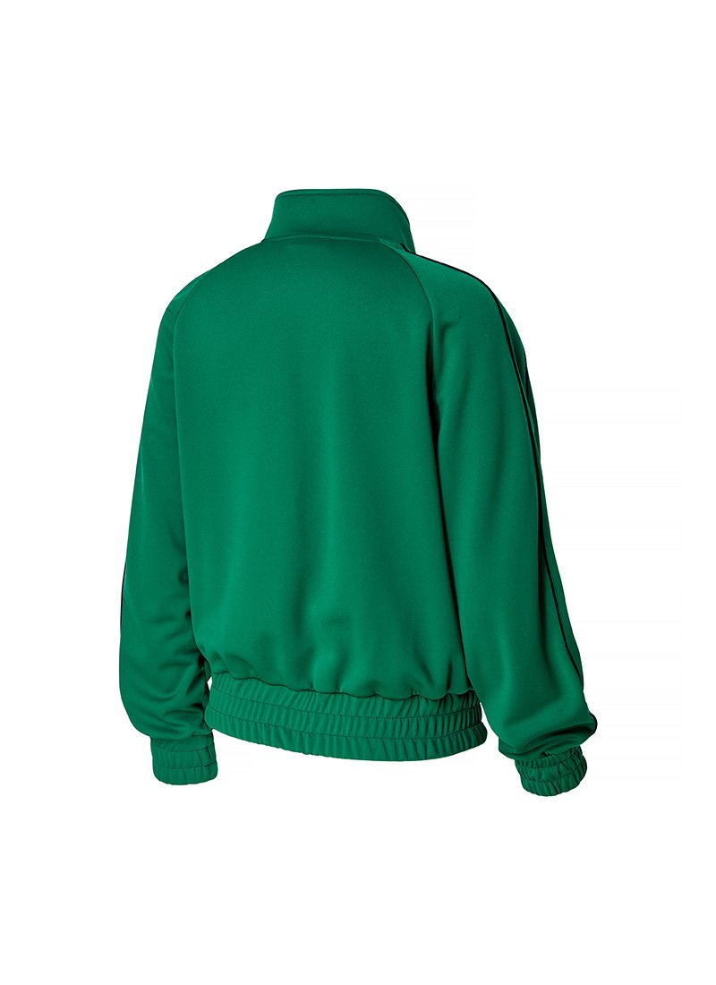 Color Combination Line Track Jacket Earth Green 6