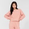 Light Fleece Crop Sweatshirt Positive Pink