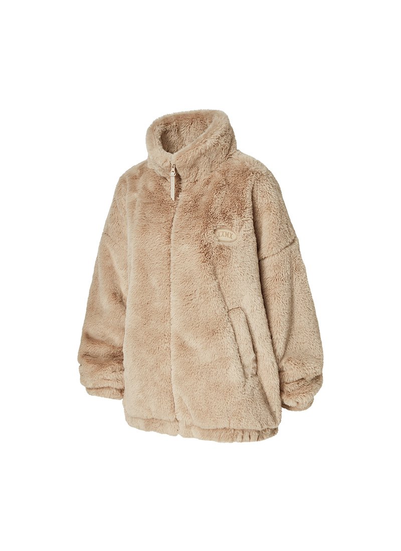 Loose Fit Eco Fur Jacket Bare Half 4