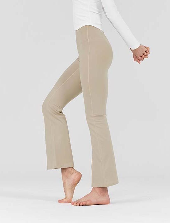Xella™ Intension Napping Boots Cut Slit Pants Soy Beige