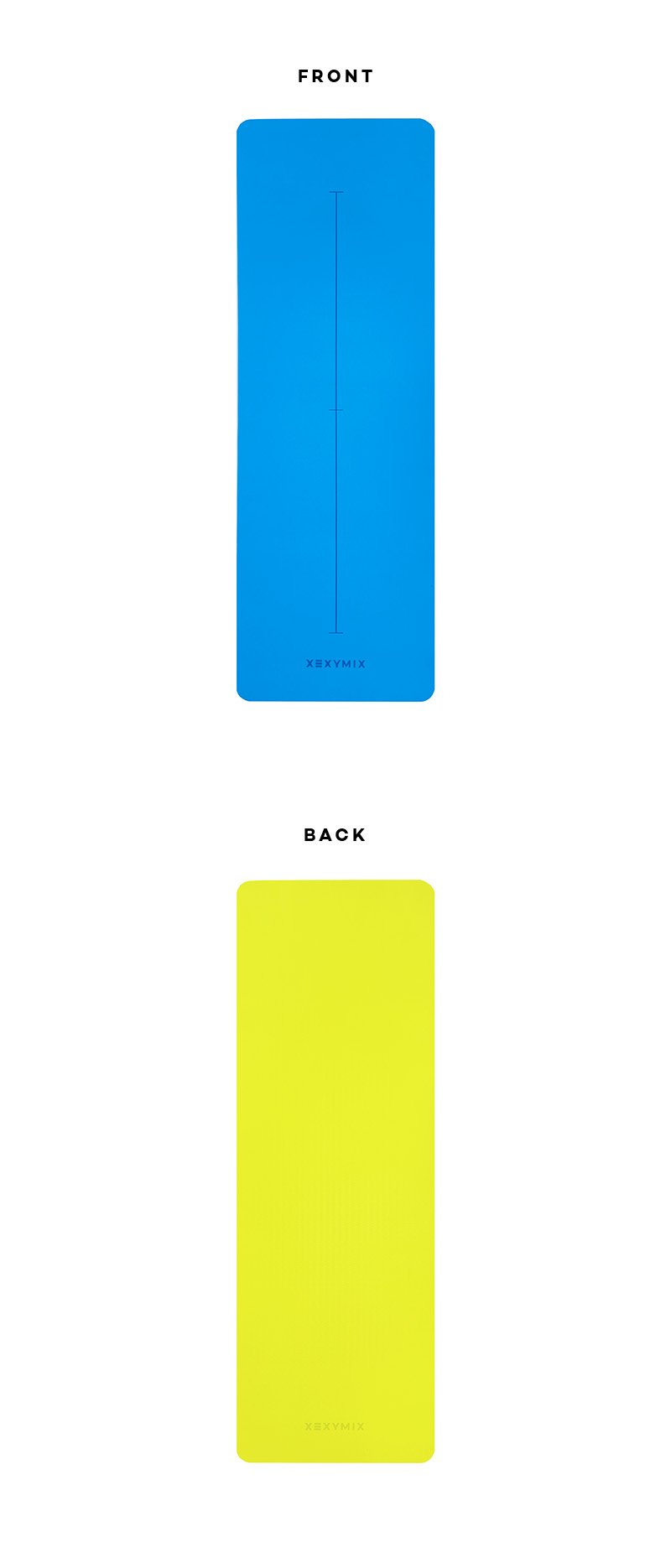 Dual Color Yoga Mat Cyan Blue 1