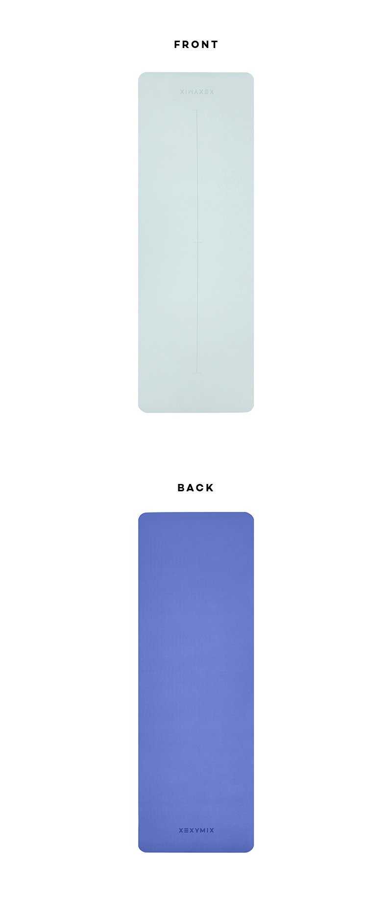 Dual Color Yoga Mat Shy Mint 1