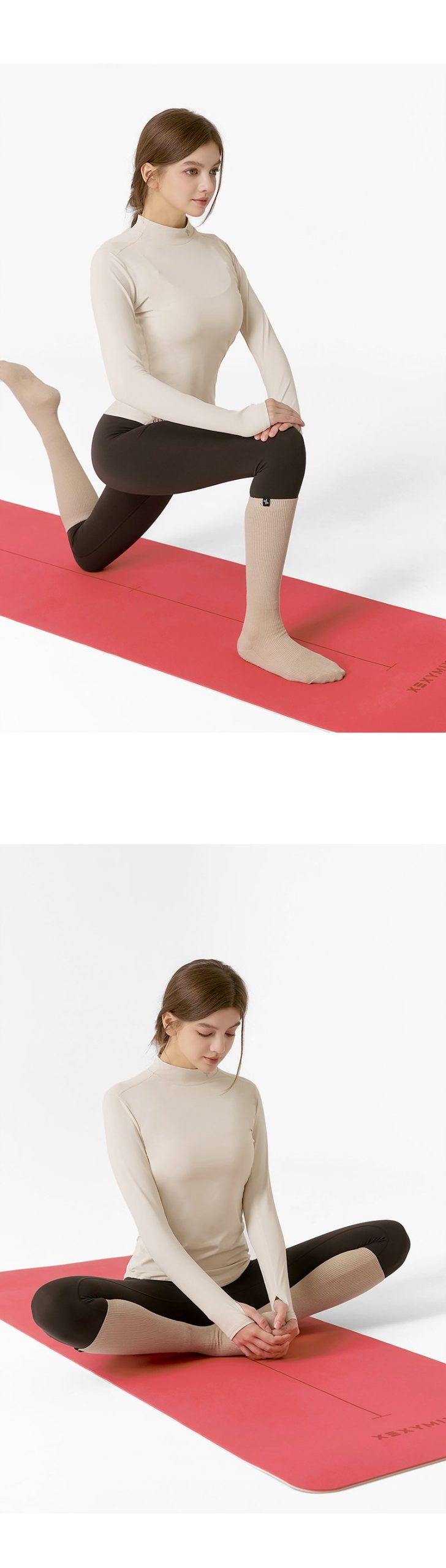 Dual Color Yoga Mat Spicy Red