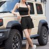 Light Stretch Women Cargo Shorts Black 2
