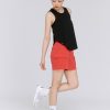 Light Stretch Women Cargo Shorts Fantasy Red 2