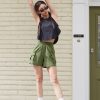 Light Stretch Women Cargo Shorts Kale Khaki 2