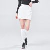 Pin Tuck Point H Line Skirt White