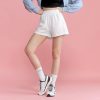 Waffle Textured Shorts Ivory