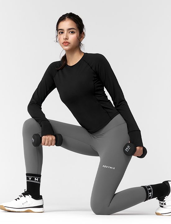 Áo Xỏ Ngón High Intense Long Sleeve_Black - XWFLT02J3