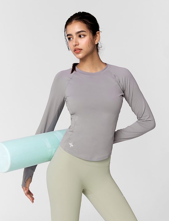 Áo Xỏ Ngón High Intense Long Sleeve_Fox Grey - XWFLT02J3