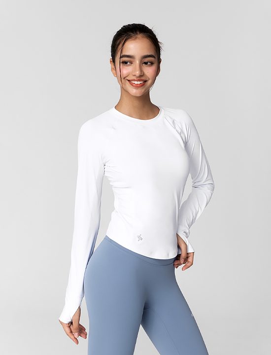 Áo Xỏ Ngón High Intense Long Sleeve_Ivory - XWFLT02J3