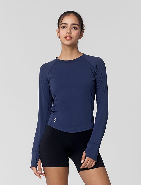 Áo Xỏ Ngón High Intense Long Sleeve_Lake Navy - XWFLT02J3