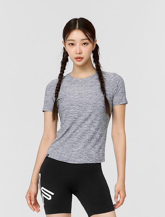 Áo Ngắn Tay Ice Feather Light_Heather Gray – XWFST01J3