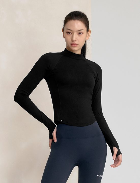 Áo Dài Tay Xỏ Ngón_Black - XWFLT06J3