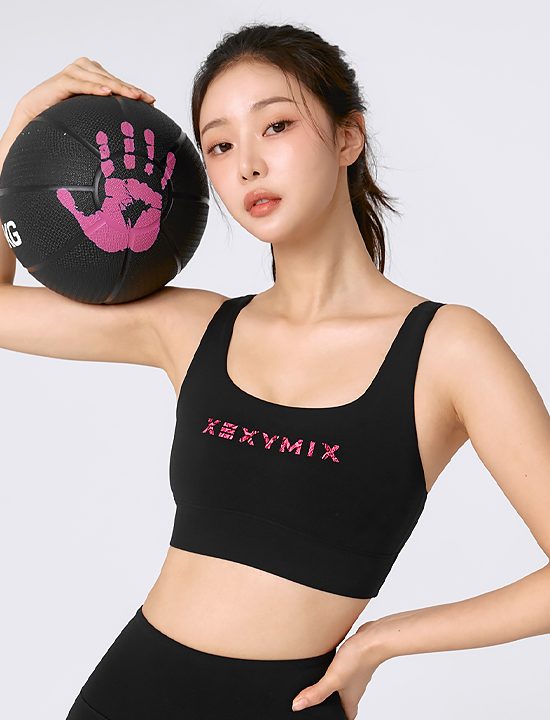 Áo Bra Black Label Signature Power Rise_Jenny Black - XWFBR14J3
