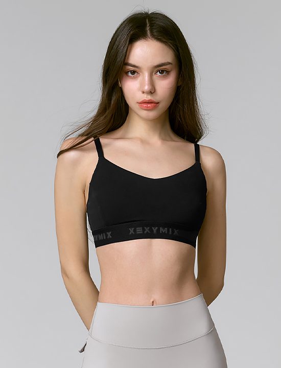 Áo Bra Black Label Signature Power Rise Logo Band_Black - XWFBR15J3