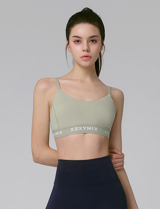 Áo Bra Black Label Signature Power Rise Logo Band_Milky Green - XWFBR15J3