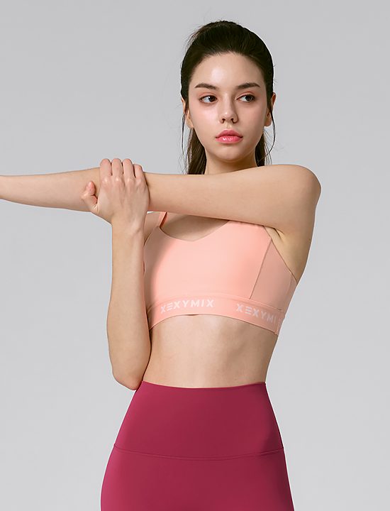 Áo Bra Black Label Signature Power Rise Logo Band_Soft Coral - XWFBR15J3