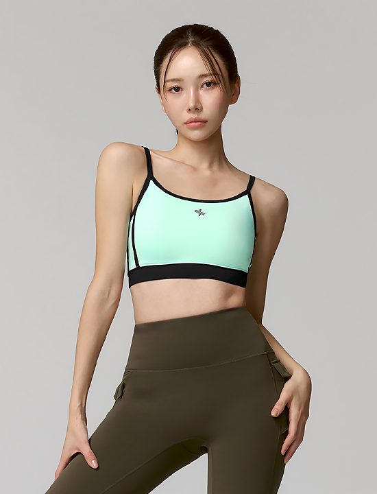 Áo Bra Double Line Color Block_High Teen Mint - XFK2BR1502