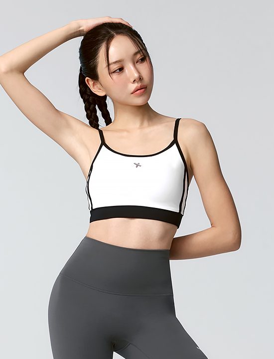 Áo Bra Double Line Color Block_Ivory - XFK2BR1502