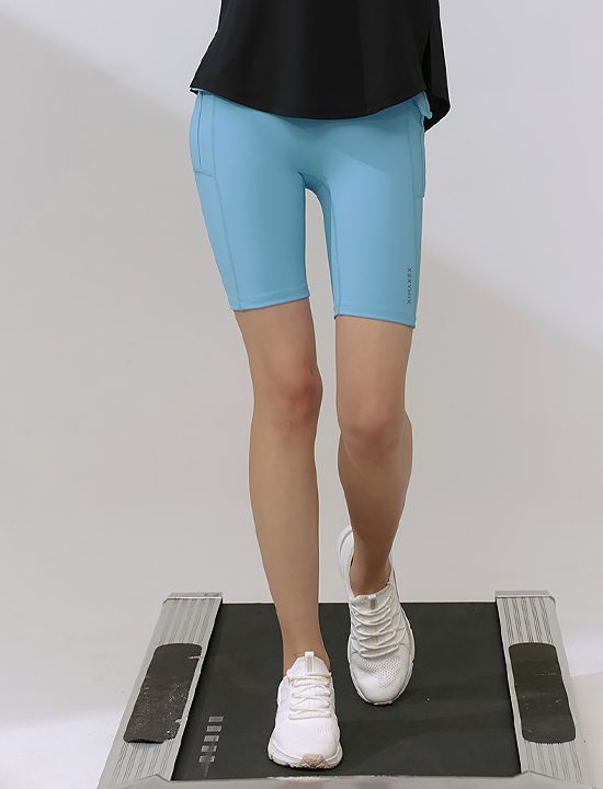 Quần Biker Black Label Signature 360N Out Pocket Leggings 4.5_Iceland Blue - XFK2LS1501